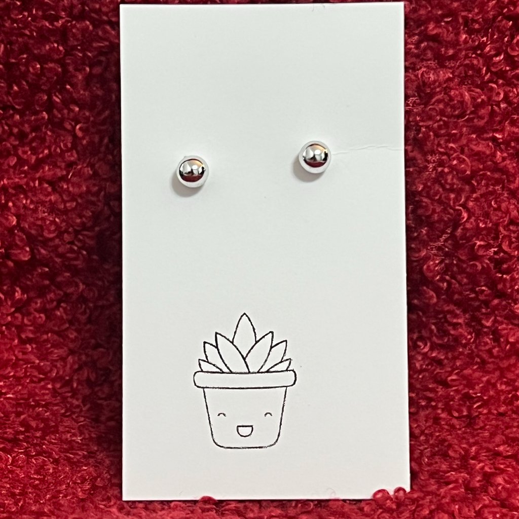 Silver Round Studs